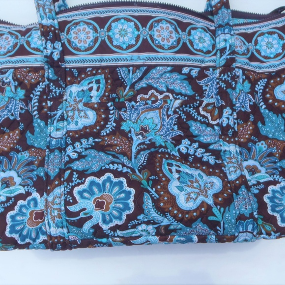 Vera Bradley Blue Java Large Tote - EUC - Picture 7 of 8